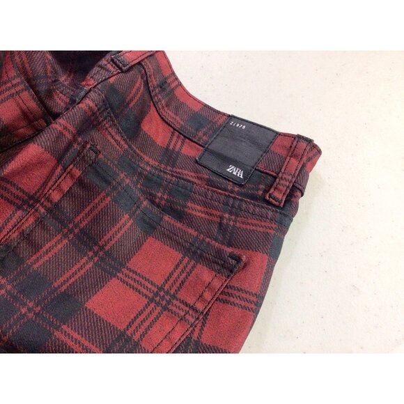 Zara Plaid Pants Grunge Y2K Womens 2 - Picture 7 of 9
